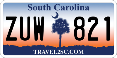 SC license plate ZUW821
