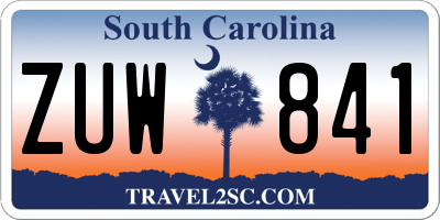 SC license plate ZUW841