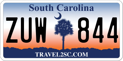 SC license plate ZUW844