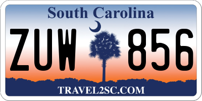 SC license plate ZUW856
