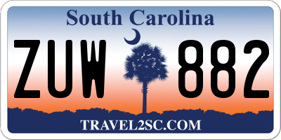SC license plate ZUW882