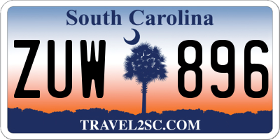 SC license plate ZUW896