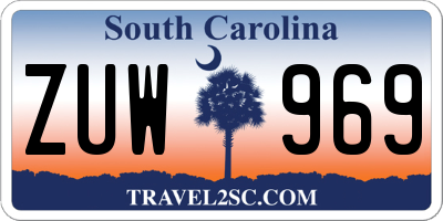 SC license plate ZUW969