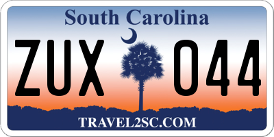 SC license plate ZUX044
