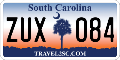 SC license plate ZUX084