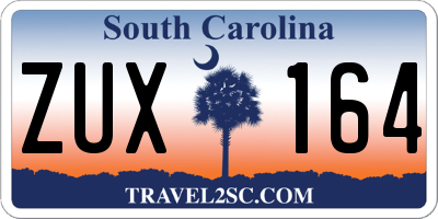 SC license plate ZUX164