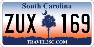 SC license plate ZUX169