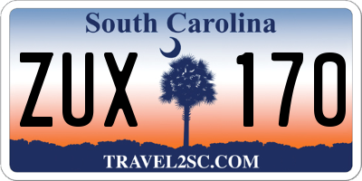 SC license plate ZUX170