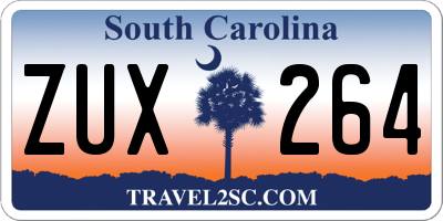 SC license plate ZUX264