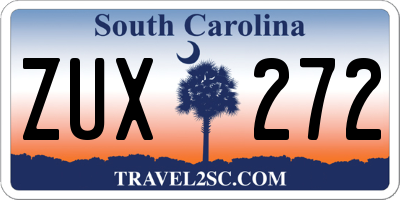 SC license plate ZUX272