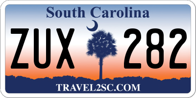 SC license plate ZUX282