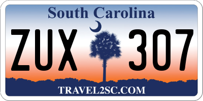 SC license plate ZUX307