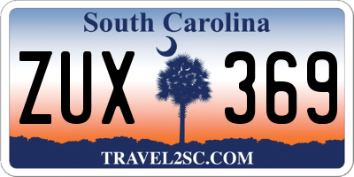 SC license plate ZUX369