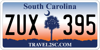 SC license plate ZUX395