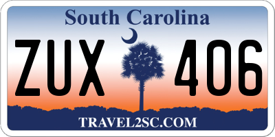 SC license plate ZUX406