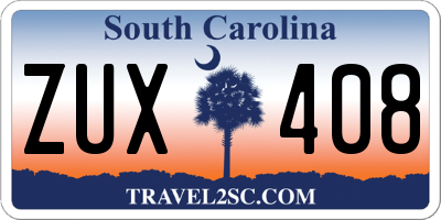 SC license plate ZUX408