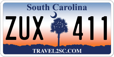 SC license plate ZUX411