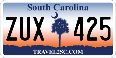 SC license plate ZUX425
