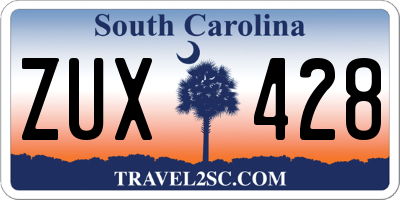SC license plate ZUX428
