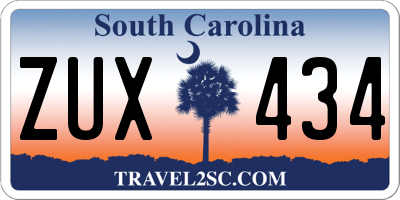 SC license plate ZUX434