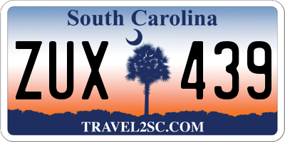 SC license plate ZUX439