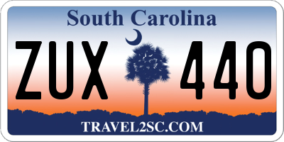 SC license plate ZUX440