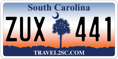 SC license plate ZUX441