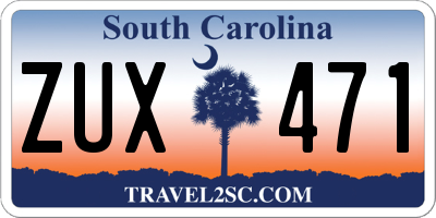 SC license plate ZUX471
