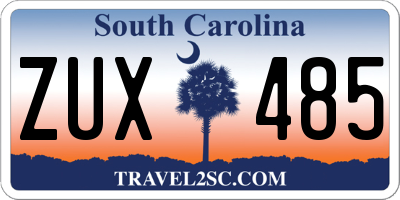 SC license plate ZUX485