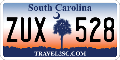 SC license plate ZUX528