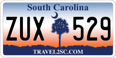 SC license plate ZUX529