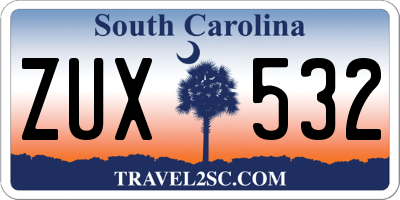 SC license plate ZUX532
