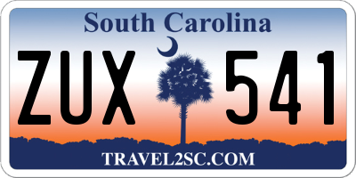 SC license plate ZUX541
