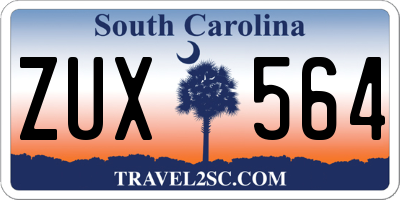 SC license plate ZUX564