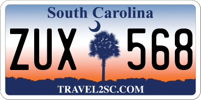 SC license plate ZUX568