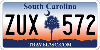 SC license plate ZUX572