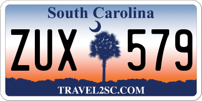 SC license plate ZUX579