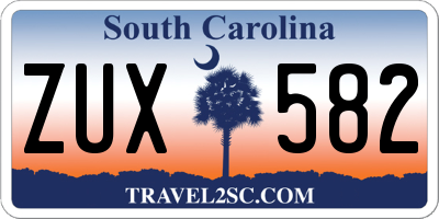 SC license plate ZUX582