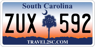 SC license plate ZUX592