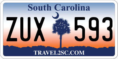 SC license plate ZUX593