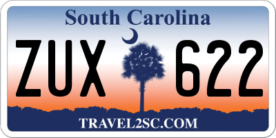 SC license plate ZUX622
