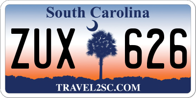 SC license plate ZUX626