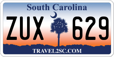 SC license plate ZUX629
