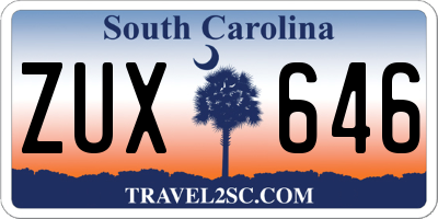 SC license plate ZUX646