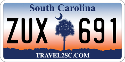 SC license plate ZUX691