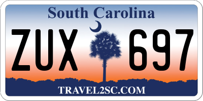 SC license plate ZUX697