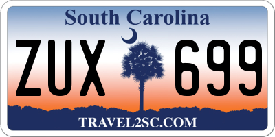 SC license plate ZUX699