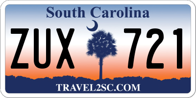 SC license plate ZUX721