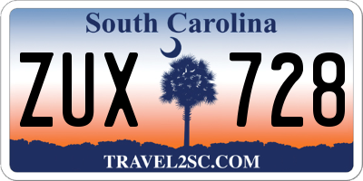 SC license plate ZUX728