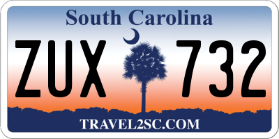 SC license plate ZUX732